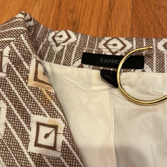 Express Ikat Print Embroided Blazer - Picture 4 of 5